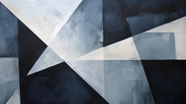 Geometric Harmony - tapeta geometryczna z prostokątami w odcieniach szarości