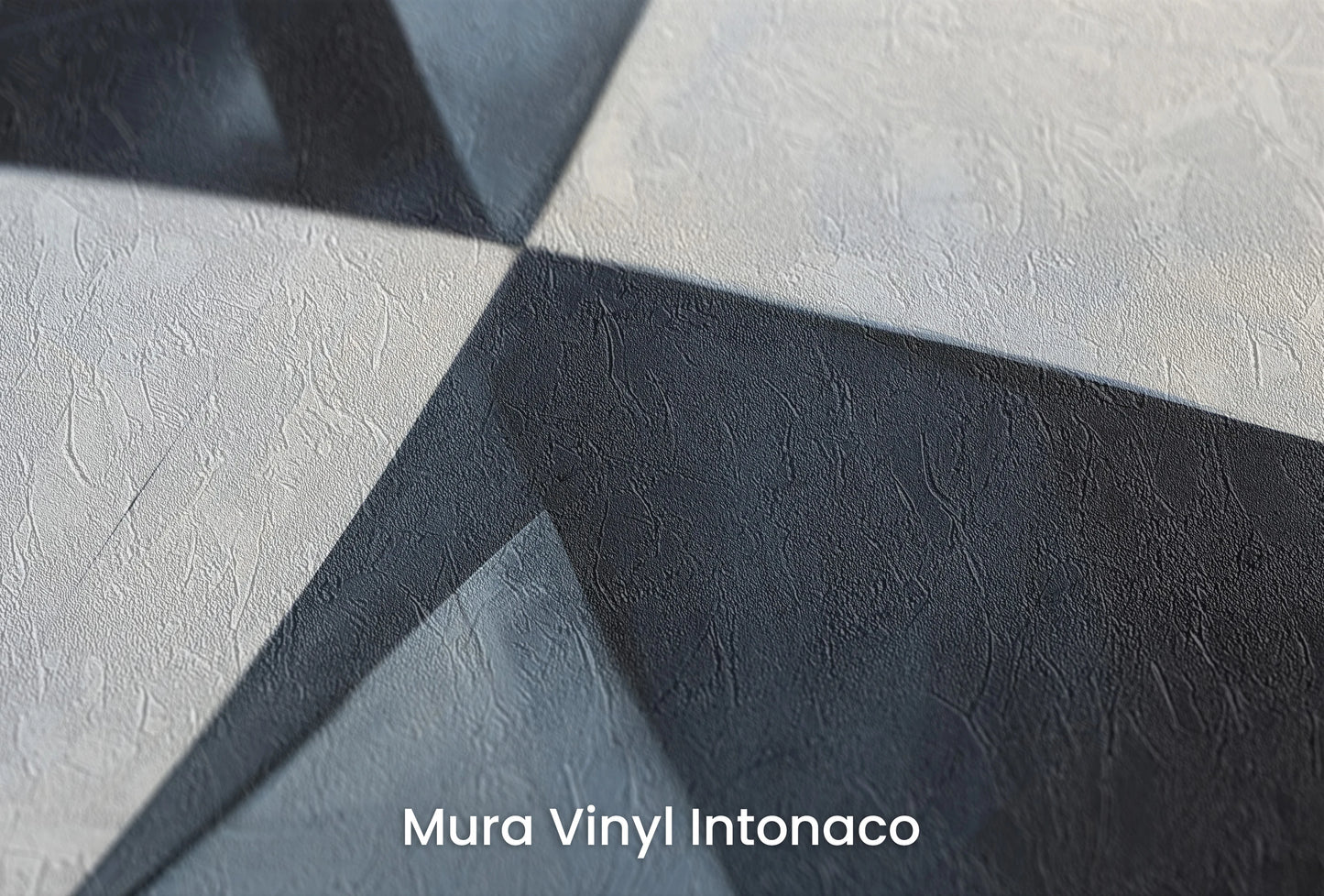 Zbliżenie na artystyczną fototapetę o nazwie Monochromatic Elegance na podłożu Mura Vinyl Intonaco - struktura tartego tynku.