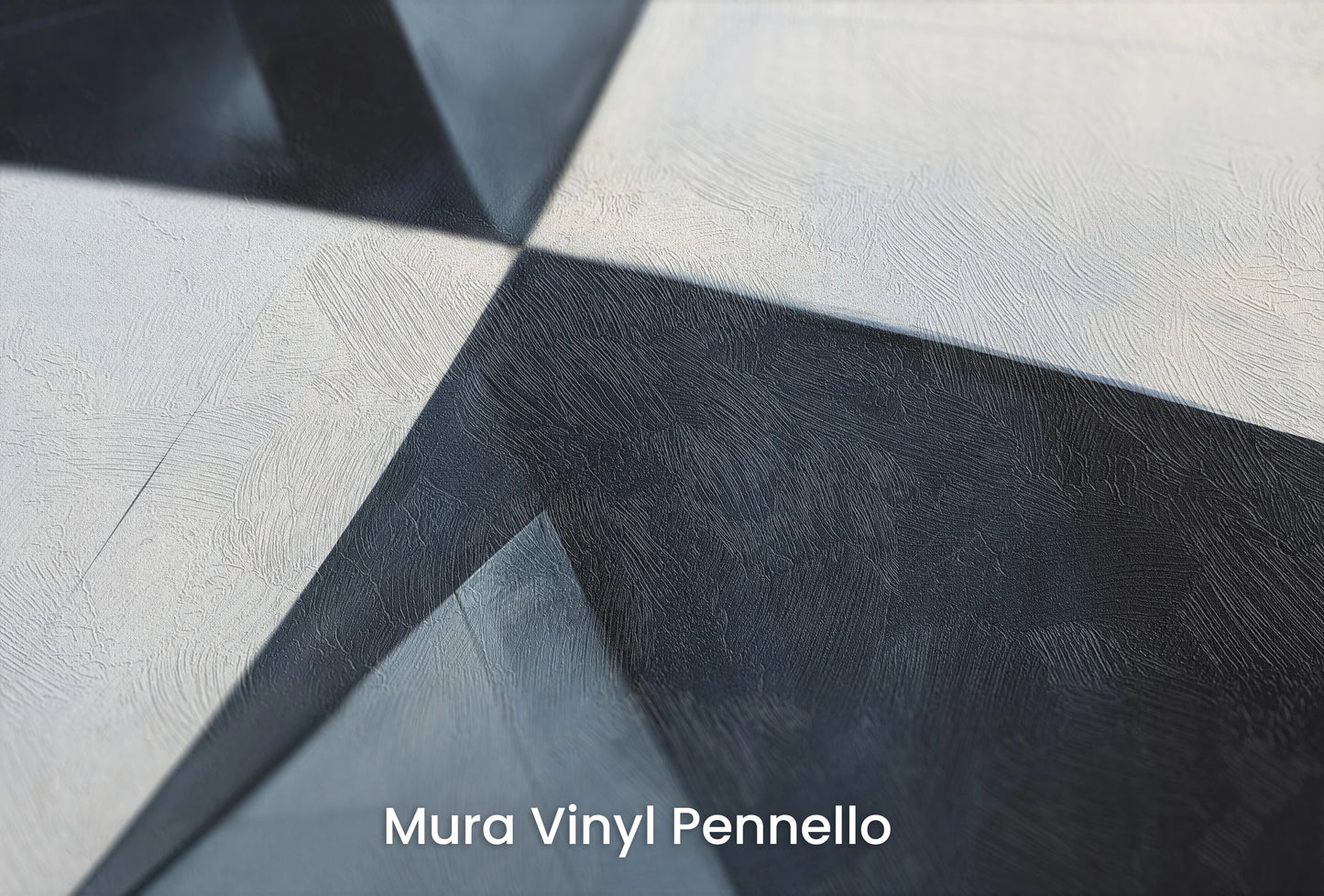 Zbliżenie na artystyczną fototapetę o nazwie Monochromatic Elegance na podłożu Mura Vinyl Pennello - faktura pociągnięć pędzla malarskiego.
