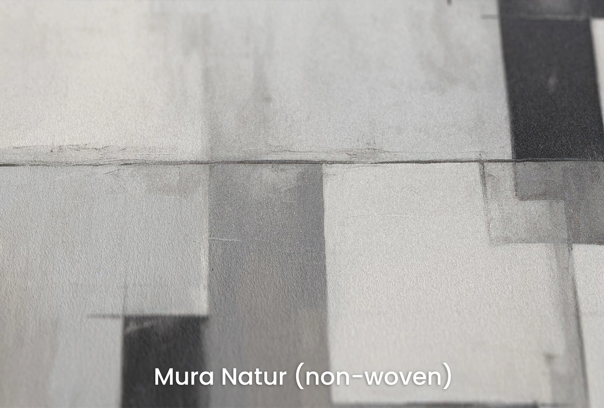 Zbliżenie na artystyczną fototapetę o nazwie Geometric Intrigue na podłożu Mura Natur (non-woven) - naturalne i ekologiczne podłoże.