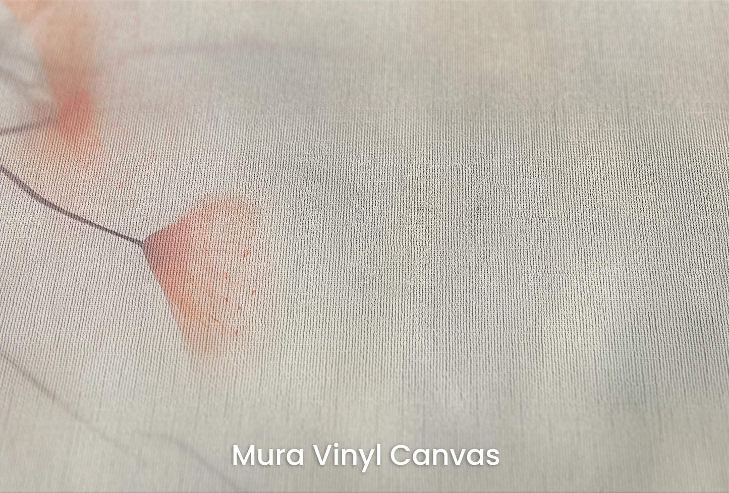 Zbliżenie na artystyczną fototapetę o nazwie Serene Heron na podłożu Mura Vinyl Canvas - faktura naturalnego płótna.