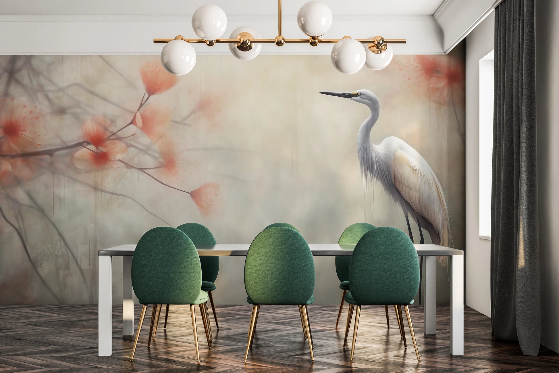 Fototapeta o nazwie Serene Heron użyta w aranzacji wnętrza.