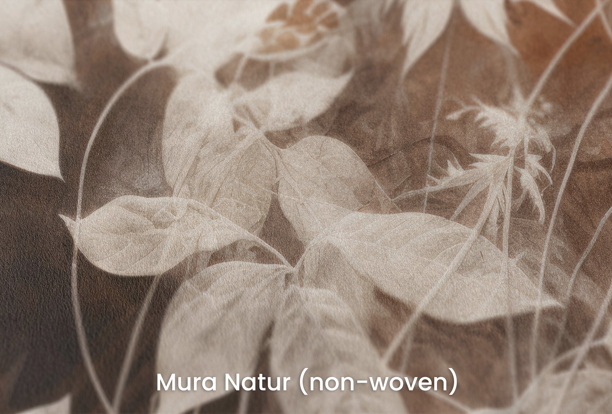 Zbliżenie na artystyczną fototapetę o nazwie Twilight Botanicals na podłożu Mura Natur (non-woven) - naturalne i ekologiczne podłoże.