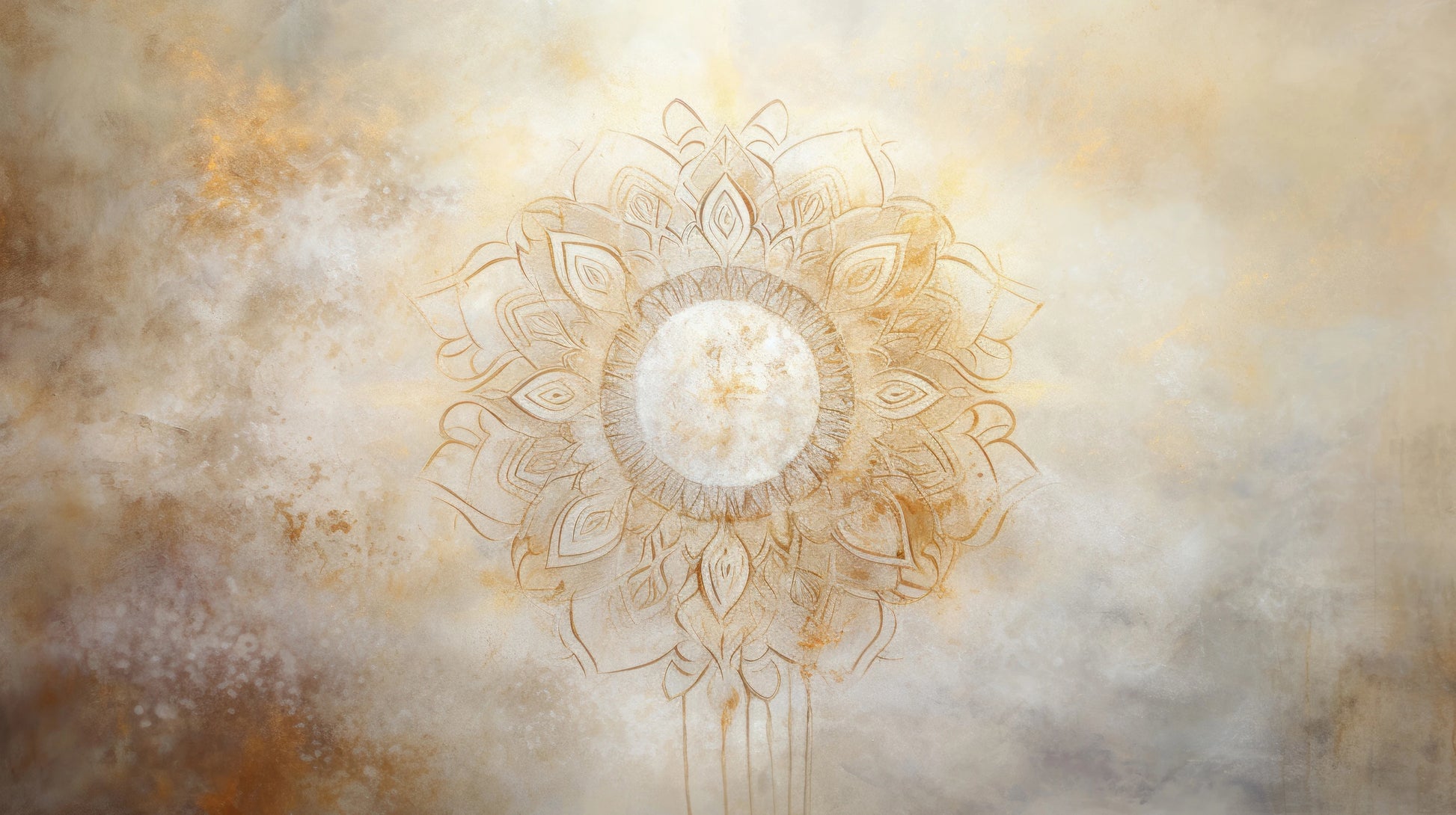 Prezentacja całego wzoru fototapety o nazwie Golden Radiance