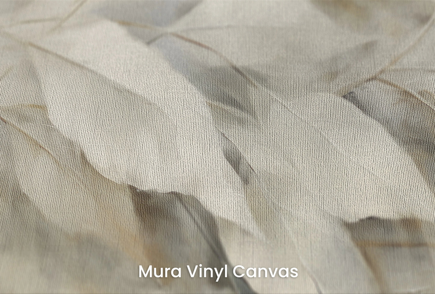 Zbliżenie na artystyczną fototapetę o nazwie Silver Serenity na podłożu Mura Vinyl Canvas - faktura naturalnego płótna.