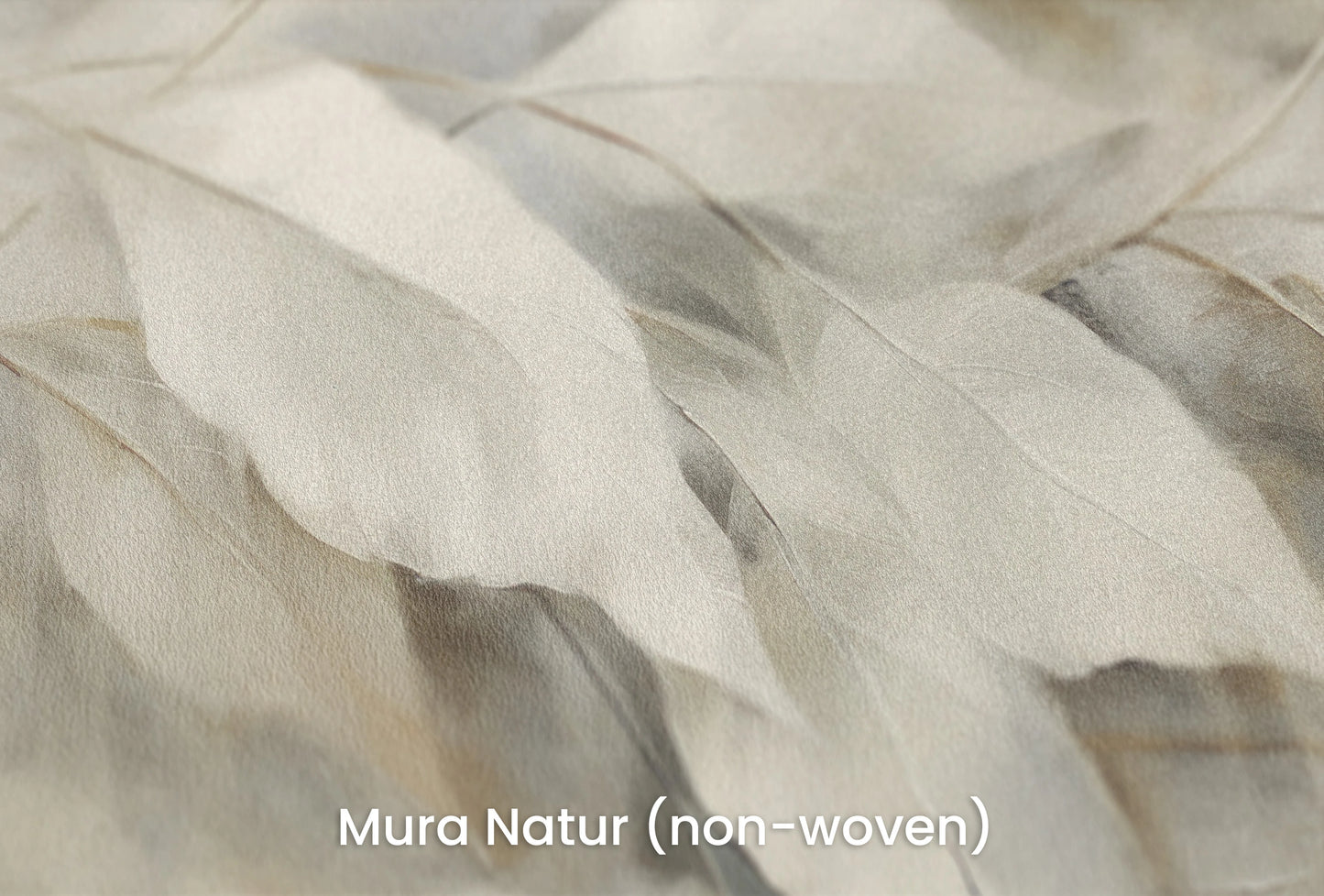 Zbliżenie na artystyczną fototapetę o nazwie Silver Serenity na podłożu Mura Natur (non-woven) - naturalne i ekologiczne podłoże.