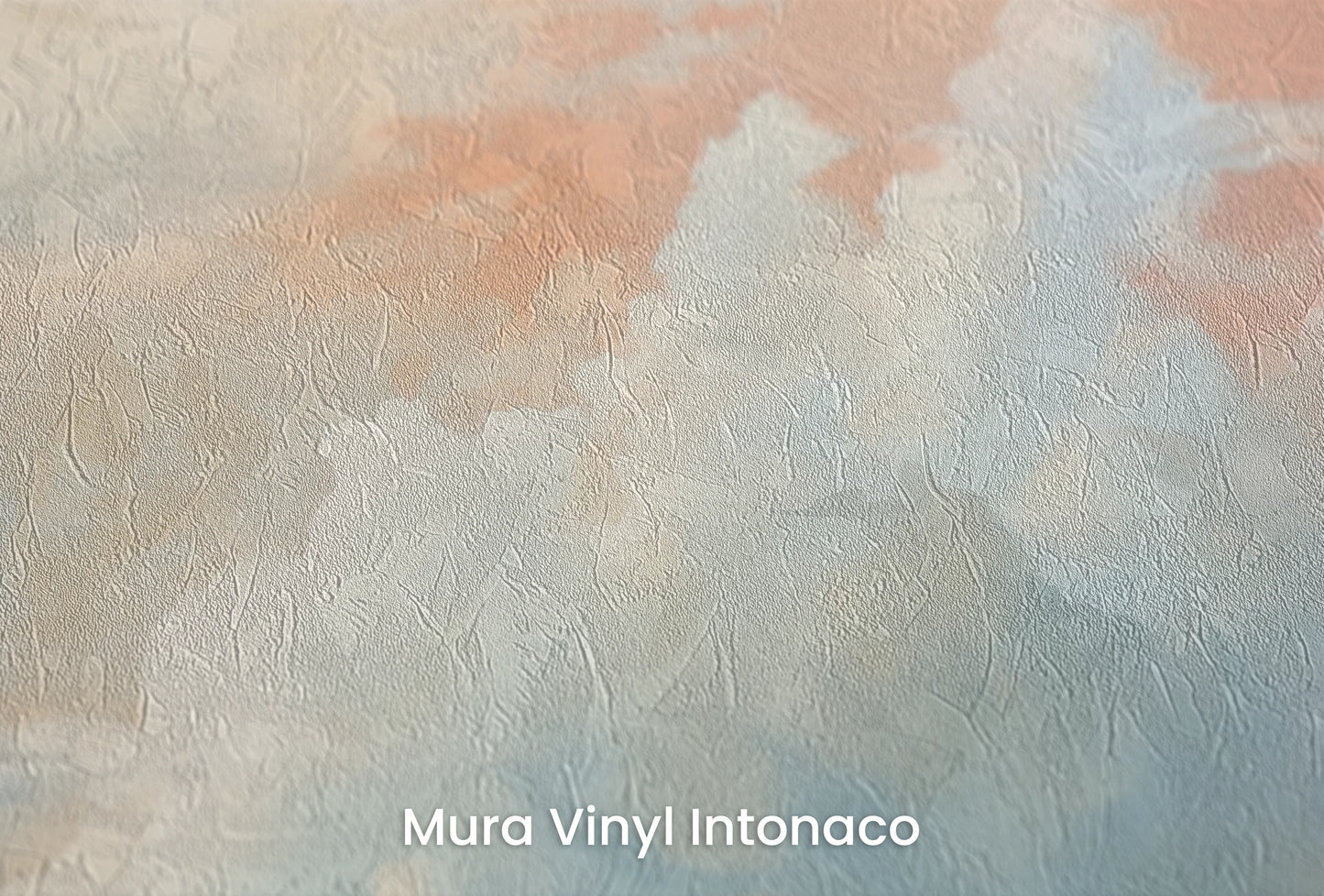 Zbliżenie na artystyczną fototapetę o nazwie Sunrise Canvas na podłożu Mura Vinyl Intonaco - struktura tartego tynku.