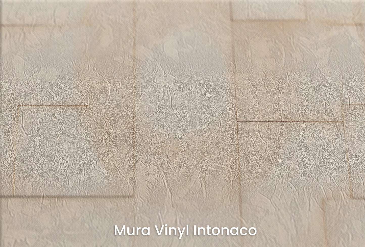 Zbliżenie na artystyczną fototapetę o nazwie WOODEN PATCHWORK SOLARIS na podłożu Mura Vinyl Intonaco - struktura tartego tynku.