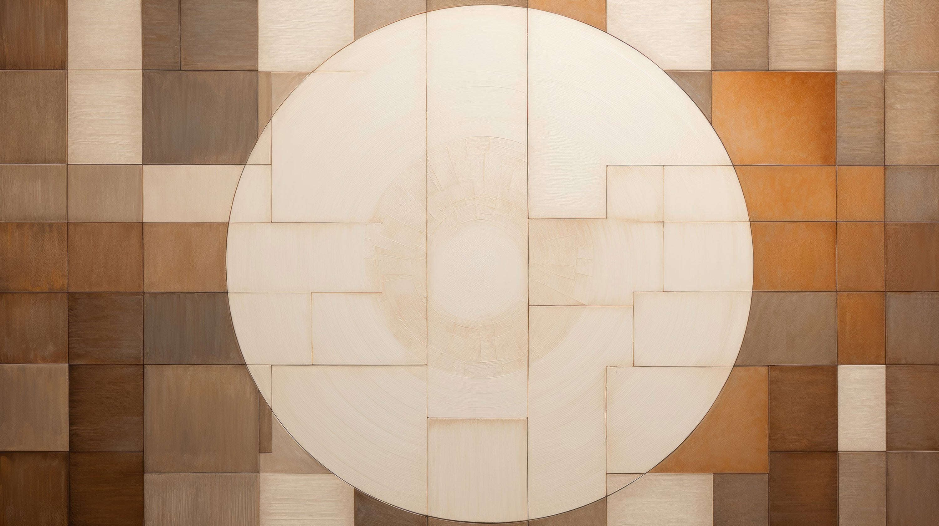 Mustervorschau: Prezentacja całego wzoru fototapety o nazwie WOODEN PATCHWORK SOLARIS