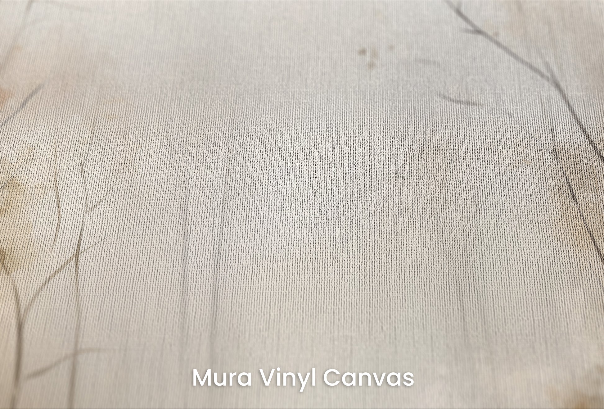 Zbliżenie na artystyczną fototapetę o nazwie AUTUMNAL MORNING HAZE MURAL na podłożu Mura Vinyl Canvas - faktura naturalnego płótna.