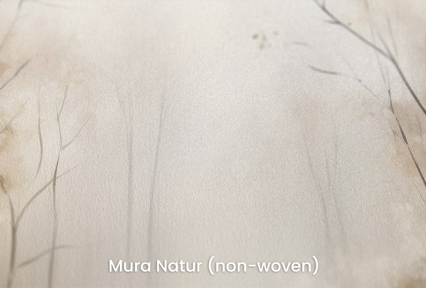 Zbliżenie na artystyczną fototapetę o nazwie AUTUMNAL MORNING HAZE MURAL na podłożu Mura Natur (non-woven) - naturalne i ekologiczne podłoże.