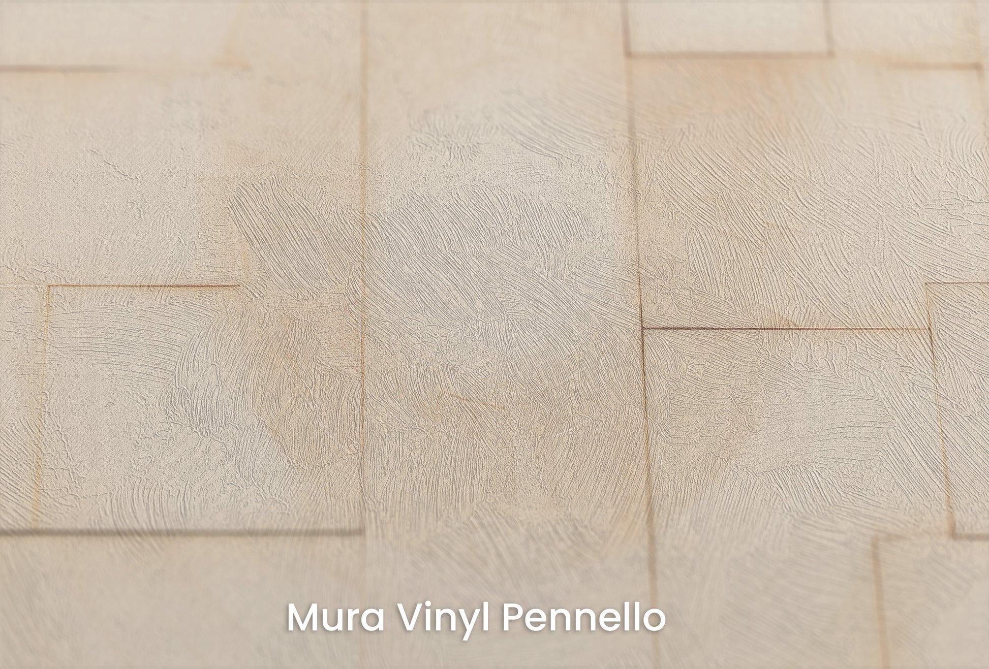 Zbliżenie na artystyczną fototapetę o nazwie WOODEN PATCHWORK SOLARIS na podłożu Mura Vinyl Pennello - faktura pociągnięć pędzla malarskiego.
