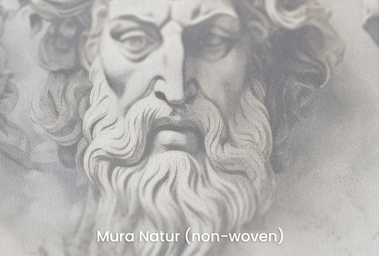 Zbliżenie na artystyczną fototapetę o nazwie Sages of Antiquity na podłożu Mura Natur (non-woven) - naturalne i ekologiczne podłoże.