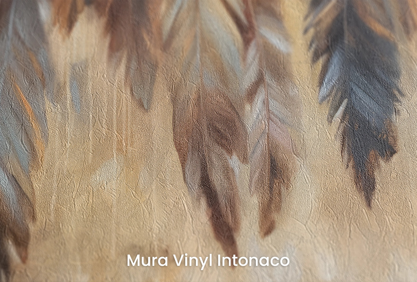 Zbliżenie na artystyczną fototapetę o nazwie Timeless Patina na podłożu Mura Vinyl Intonaco - struktura tartego tynku.