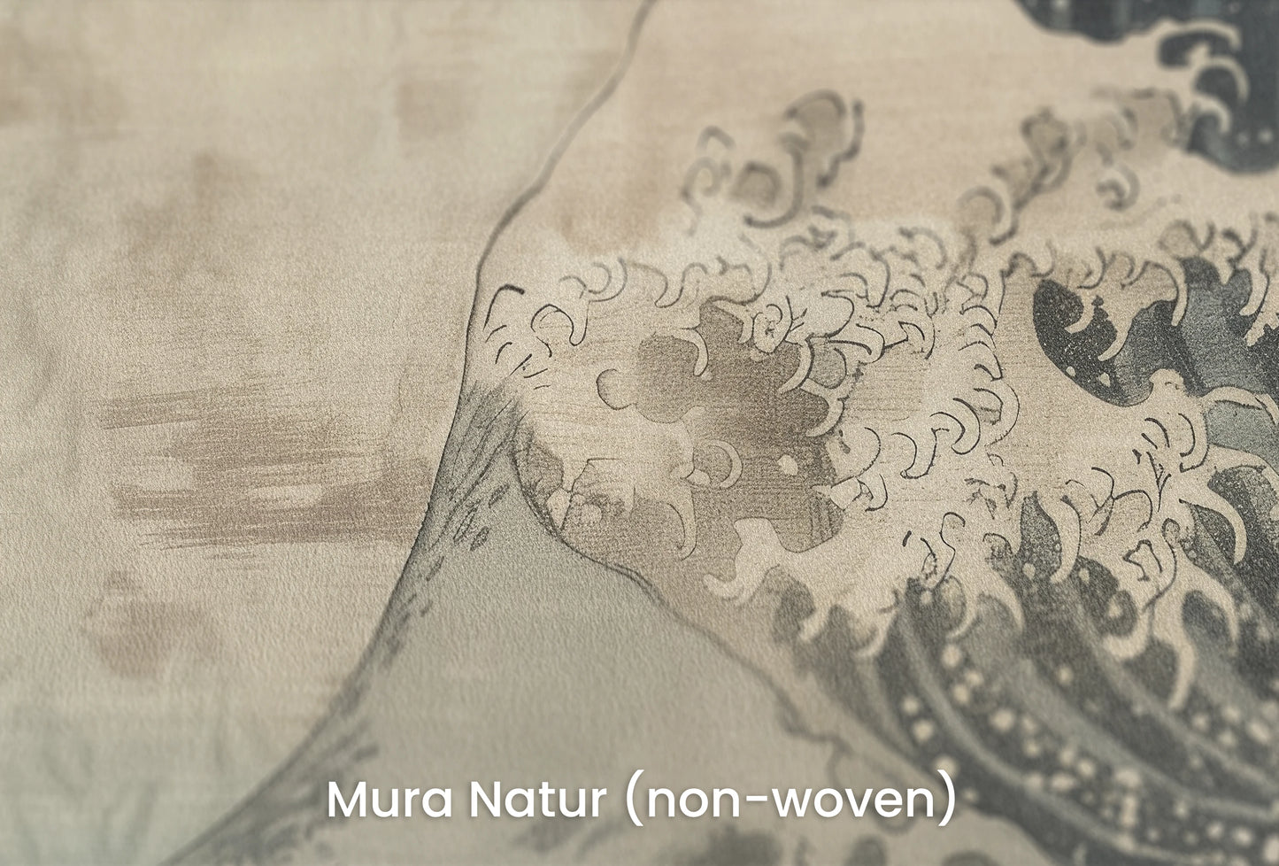 Zbliżenie na artystyczną fototapetę o nazwie Sapphire Swirl na podłożu Mura Natur (non-woven) - naturalne i ekologiczne podłoże.