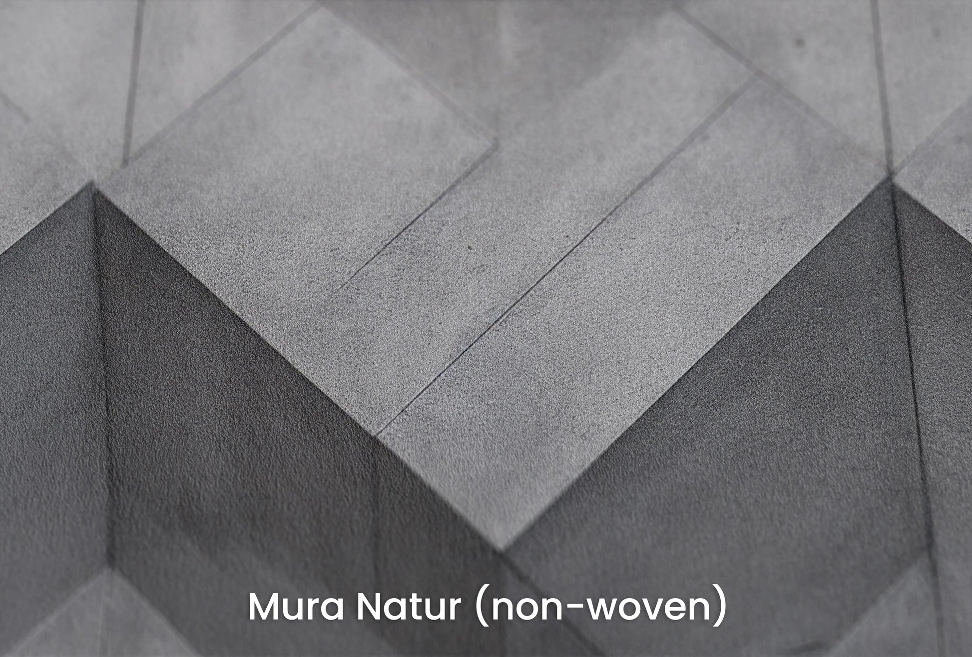 Zbliżenie na artystyczną fototapetę o nazwie Zigzag Concrete na podłożu Mura Natur (non-woven) - naturalne i ekologiczne podłoże.