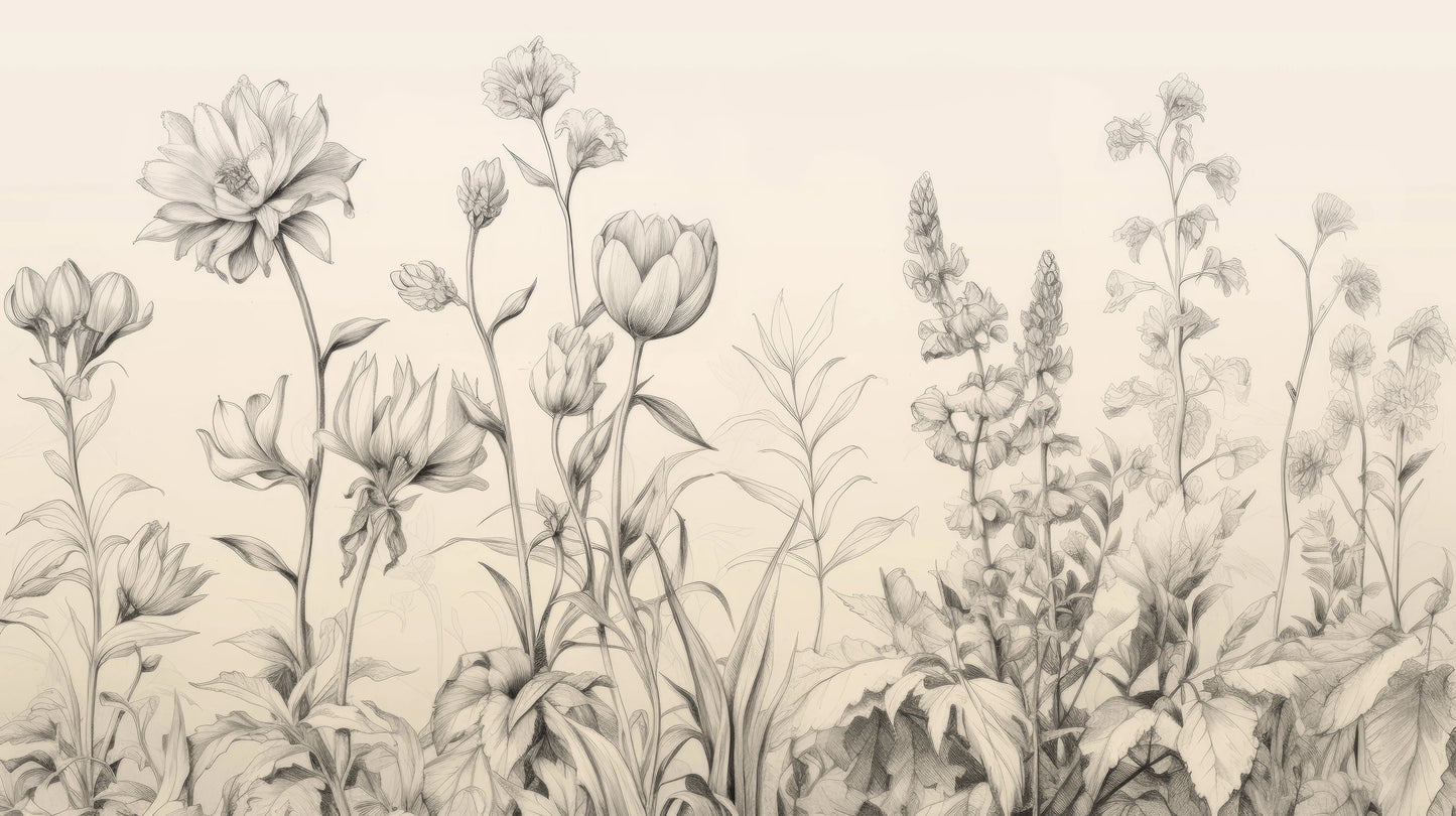 Prezentacja całego wzoru fototapety o nazwie Floral Array