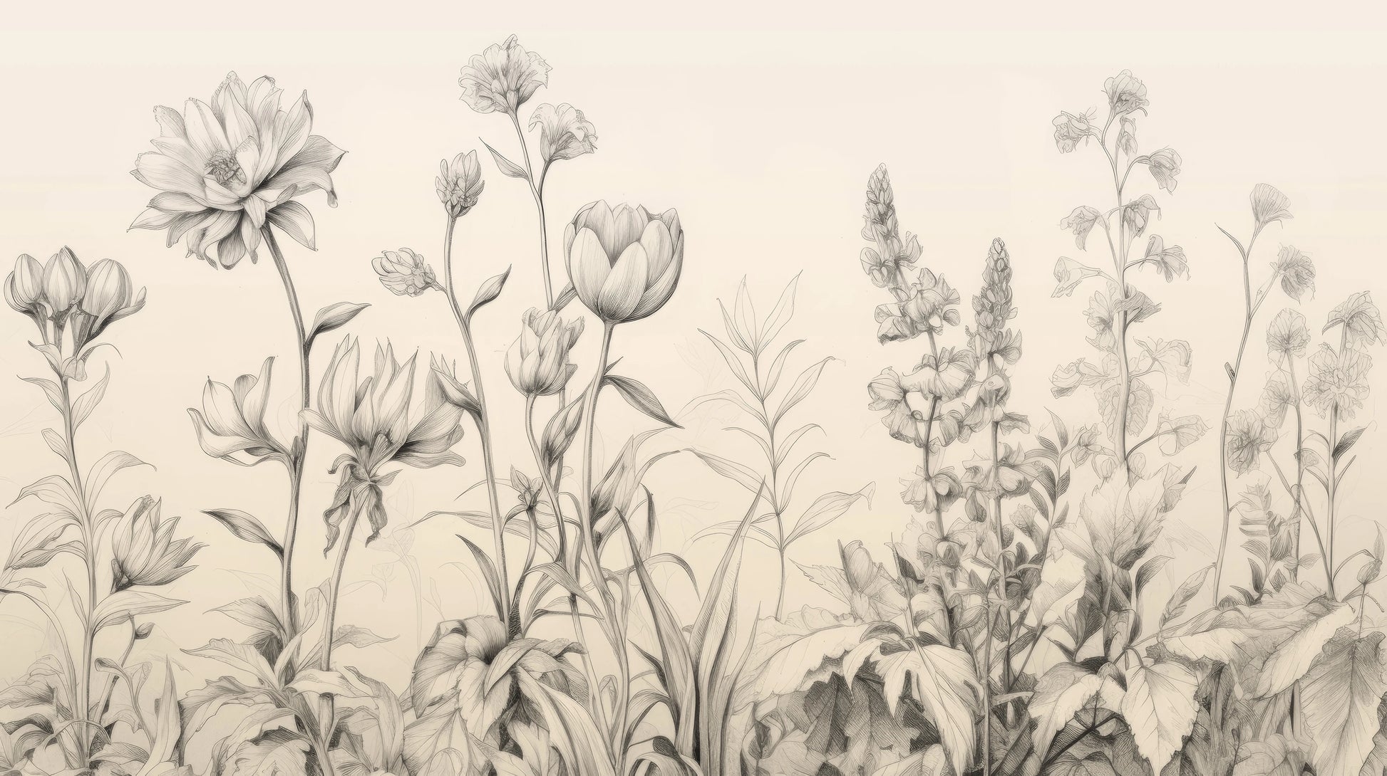 Prezentacja całego wzoru fototapety o nazwie Floral Array