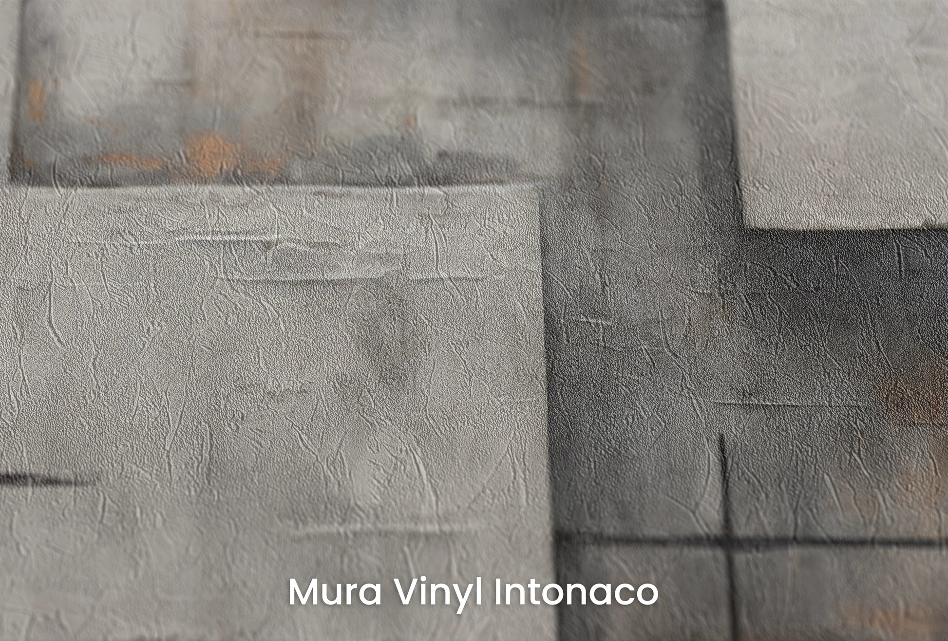 Zbliżenie na artystyczną fototapetę o nazwie Abstract Grayscale na podłożu Mura Vinyl Intonaco - struktura tartego tynku.