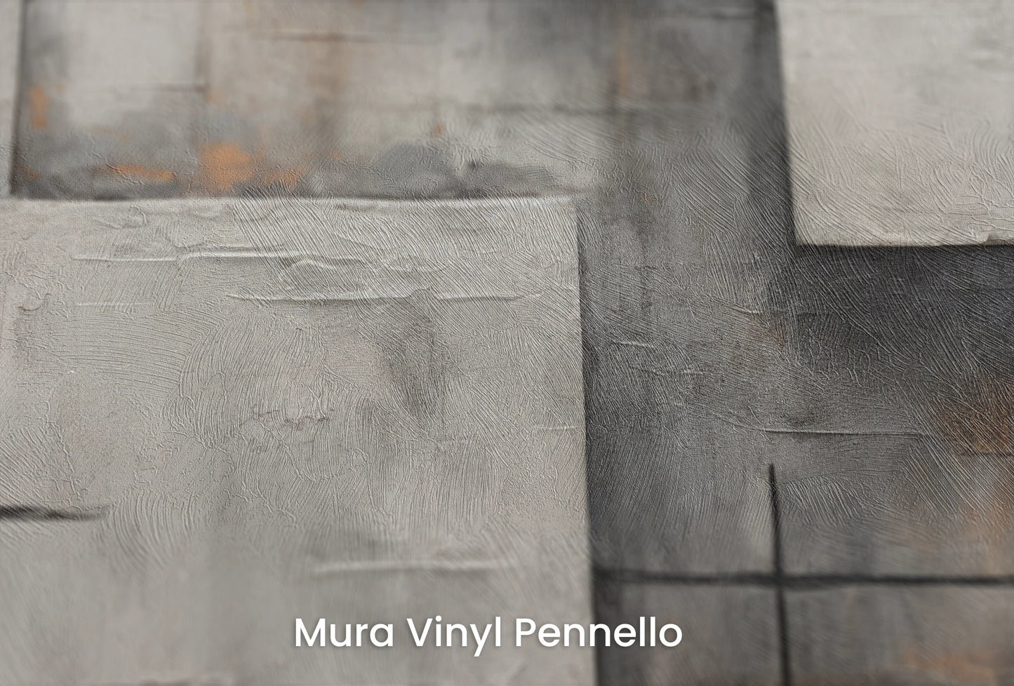 Zbliżenie na artystyczną fototapetę o nazwie Abstract Grayscale na podłożu Mura Vinyl Pennello - faktura pociągnięć pędzla malarskiego.