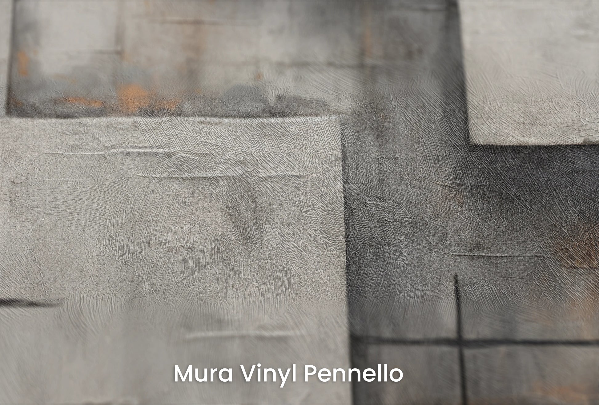 Zbliżenie na artystyczną fototapetę o nazwie Abstract Grayscale na podłożu Mura Vinyl Pennello - faktura pociągnięć pędzla malarskiego.