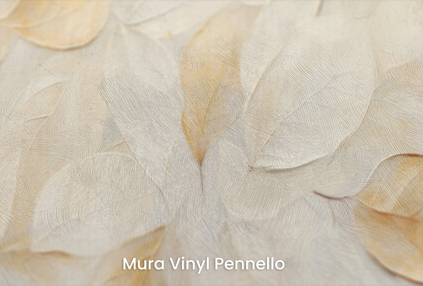 Zbliżenie na artystyczną fototapetę o nazwie Autumn Melody #2 na podłożu Mura Vinyl Pennello - faktura pociągnięć pędzla malarskiego.