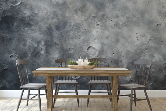 Wzór fototapety artystycznej o nazwie Lunar Landscape #2 pokazanej w aranżacji wnętrza.