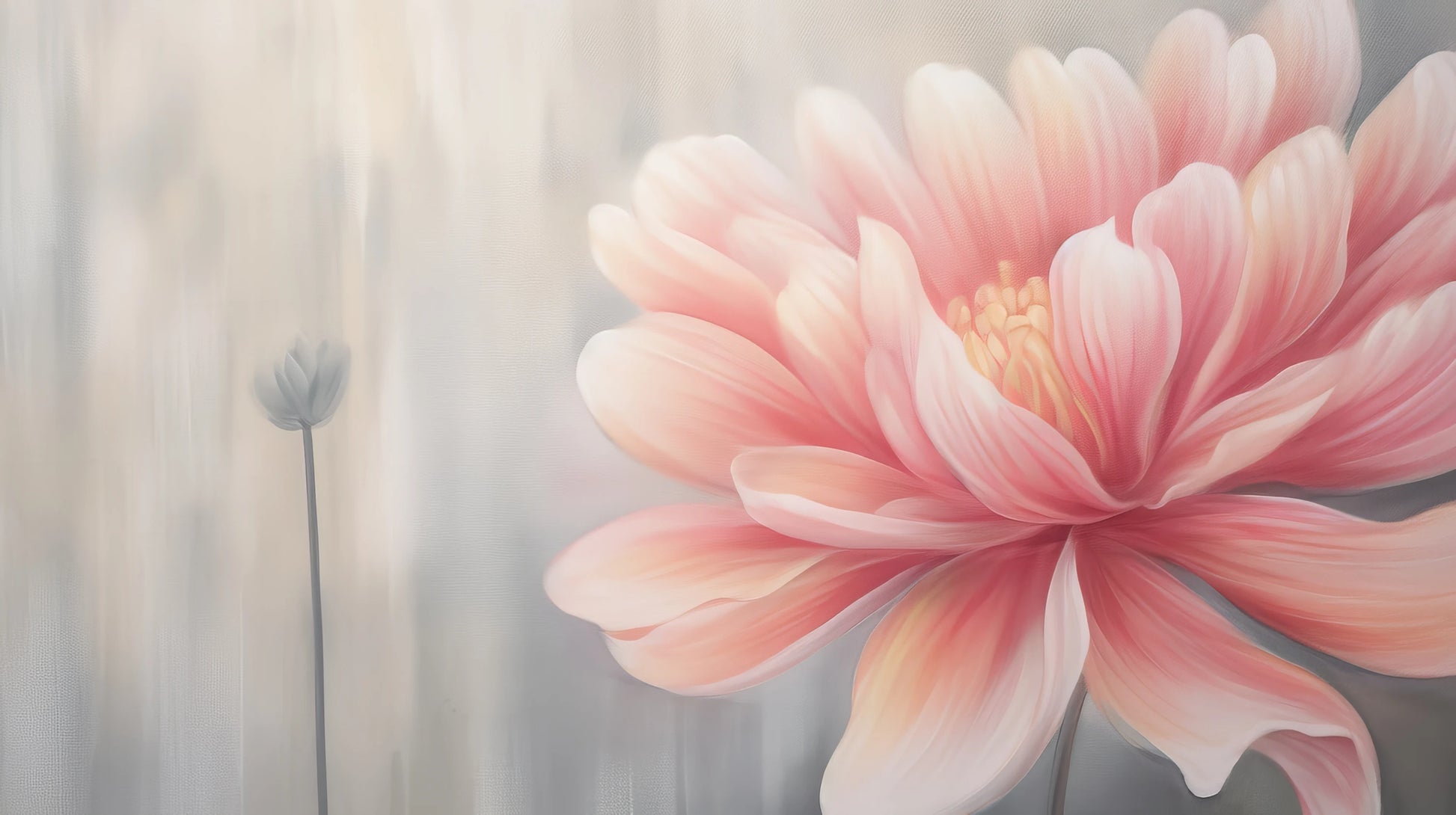 Prezentacja całego wzoru fototapety o nazwie Soft Petal Glow