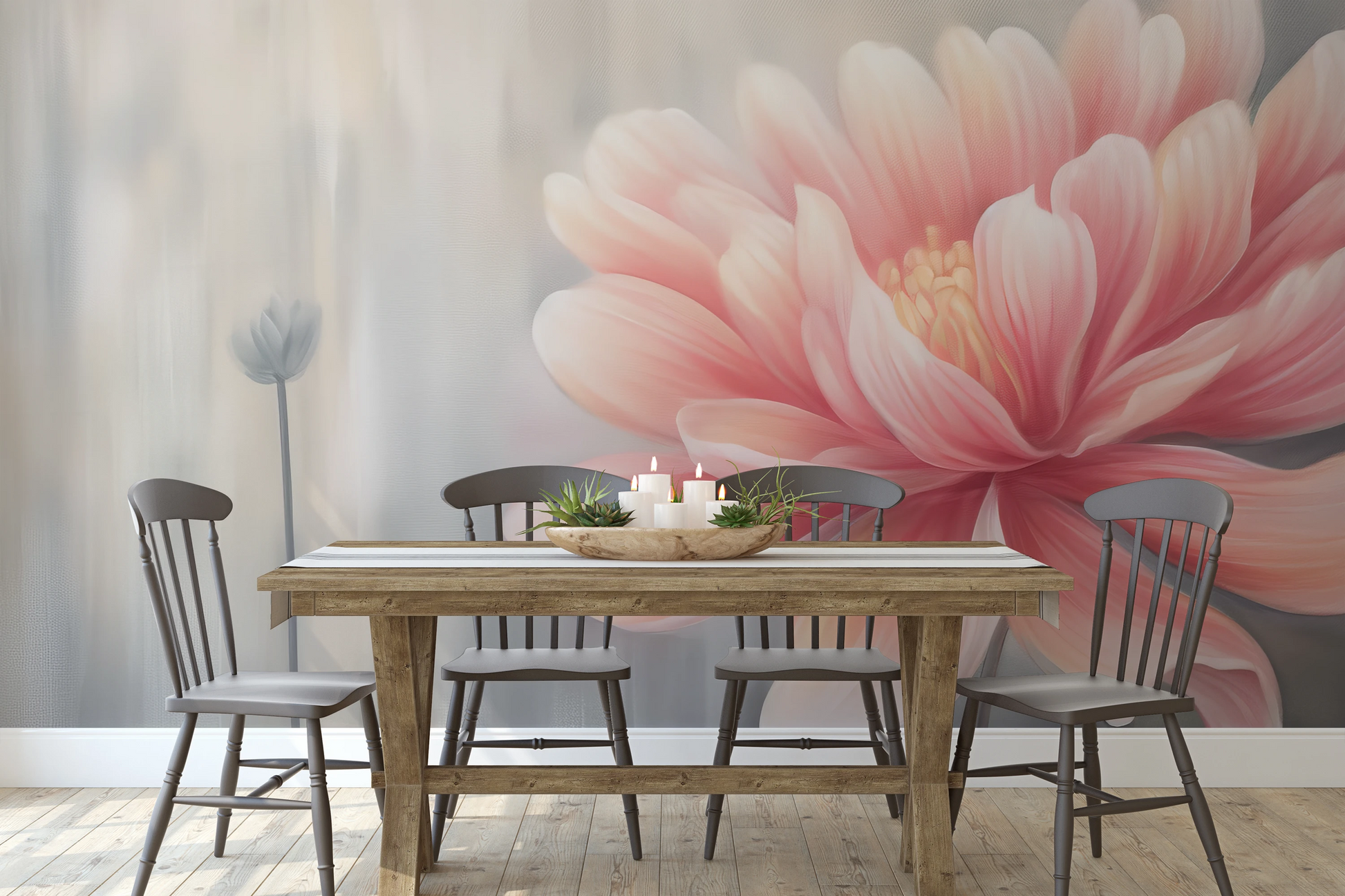 Fototapeta o nazwie Soft Petal Glow użyta w aranzacji wnętrza.