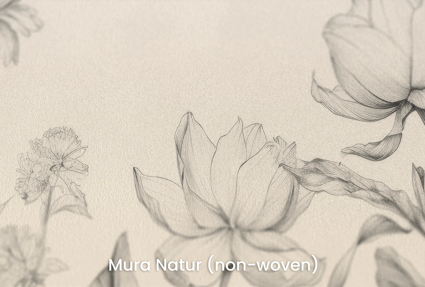 Zbliżenie na artystyczną fototapetę o nazwie Sublime Flora na podłożu Mura Natur (non-woven) - naturalne i ekologiczne podłoże.
