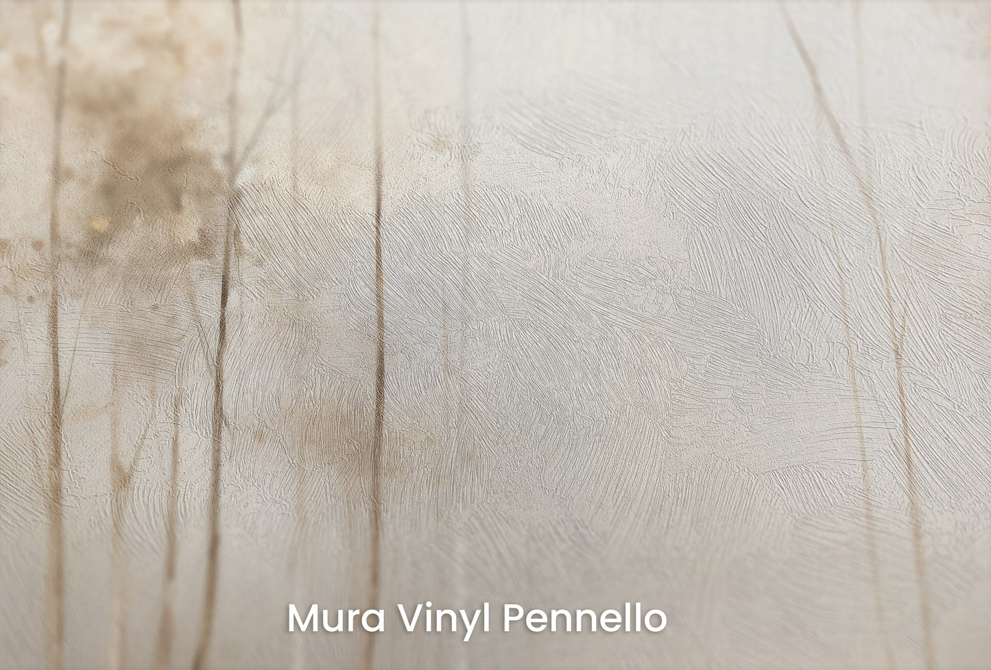 Zbliżenie na artystyczną fototapetę o nazwie GOLDEN MIST AT DAWN MURAL na podłożu Mura Vinyl Pennello - faktura pociągnięć pędzla malarskiego.