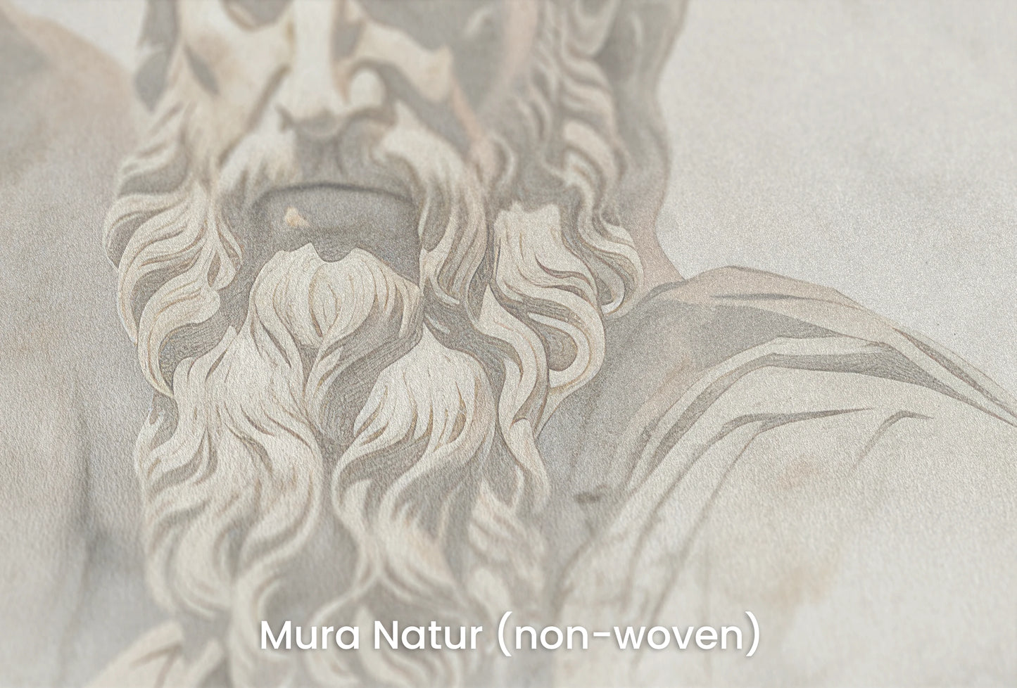 Zbliżenie na artystyczną fototapetę o nazwie Titans of Thought na podłożu Mura Natur (non-woven) - naturalne i ekologiczne podłoże.