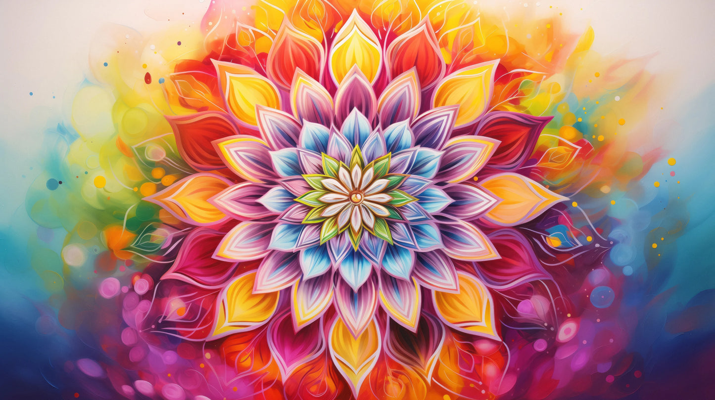 Prezentacja całego wzoru fototapety o nazwie Radiant Mandala