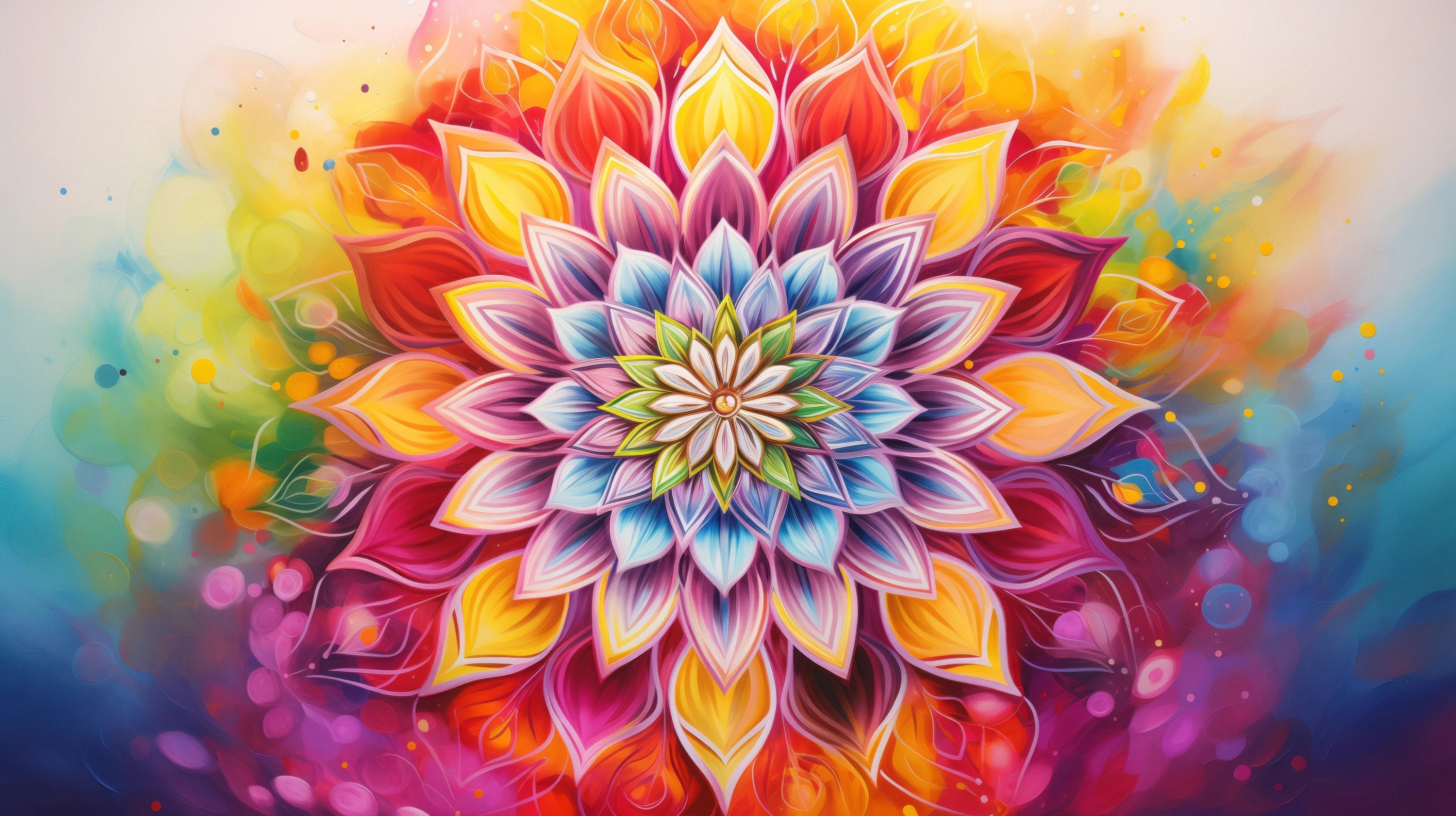 Mustervorschau: Prezentacja całego wzoru fototapety o nazwie Radiant Mandala