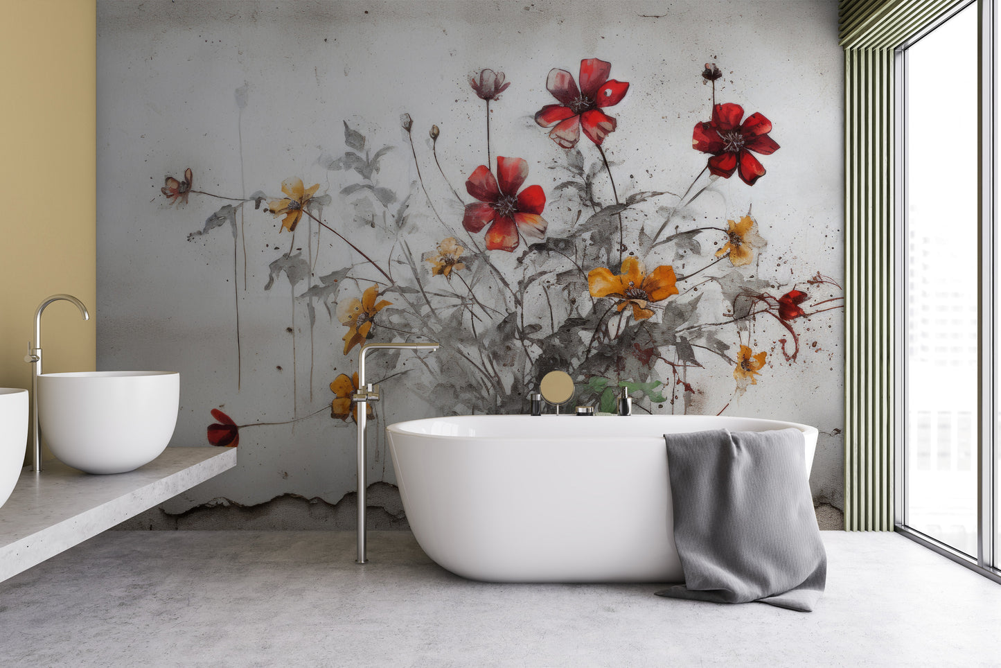 Fototapeta o nazwie RUSTIC BLOOMS OF VITALITY użyta w aranzacji wnętrza.
