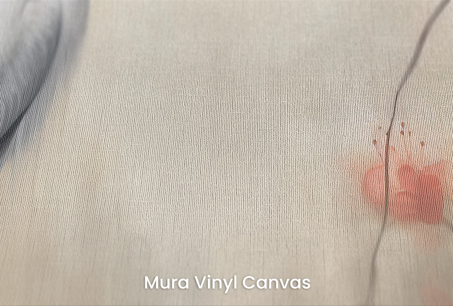 Zbliżenie na artystyczną fototapetę o nazwie Noble Crane na podłożu Mura Vinyl Canvas - faktura naturalnego płótna.