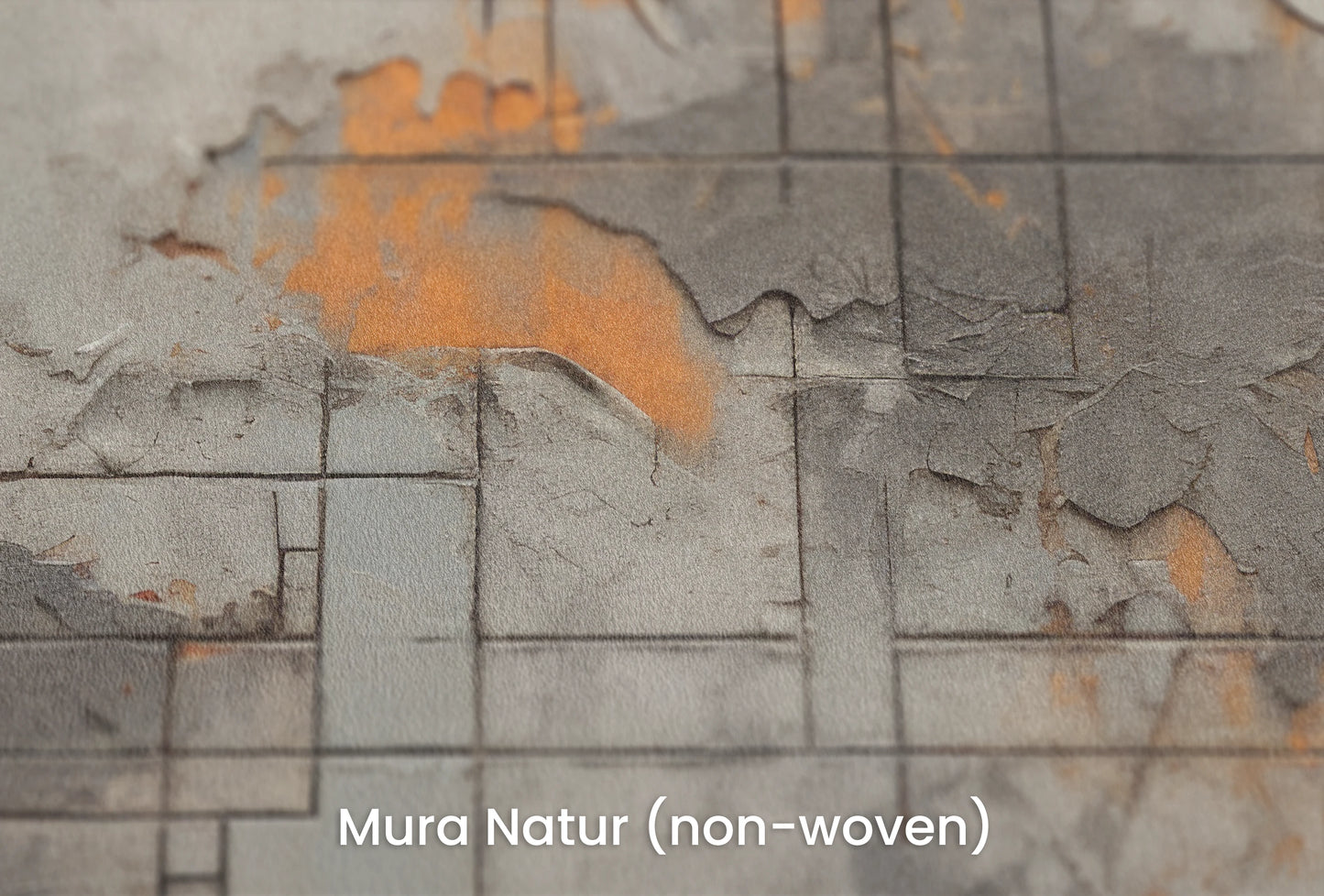 Zbliżenie na artystyczną fototapetę o nazwie Rusty Edges na podłożu Mura Natur (non-woven) - naturalne i ekologiczne podłoże.