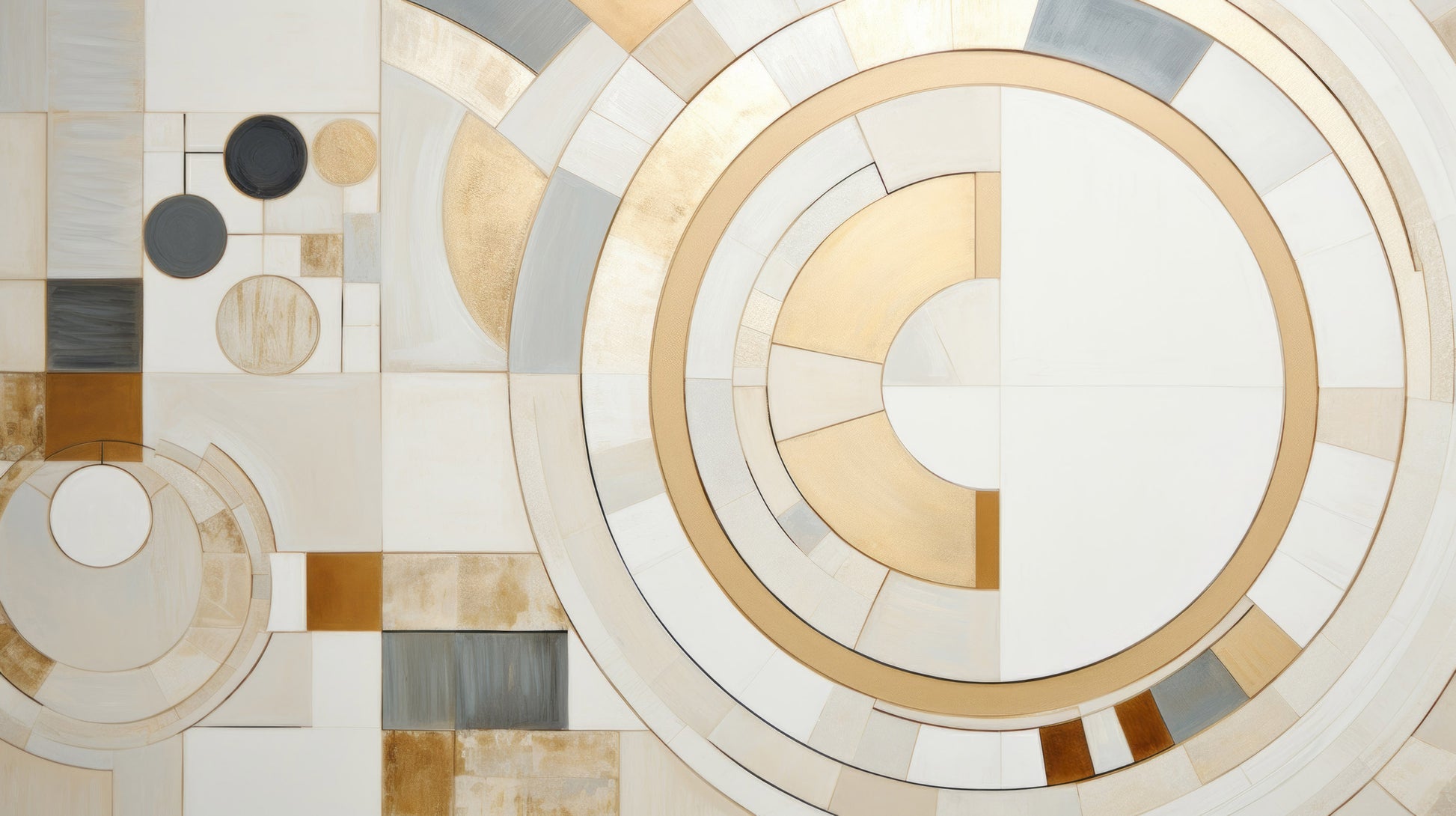 Prezentacja całego wzoru fototapety o nazwie GEOMETRIC ELEGANCE IN MONOCHROME