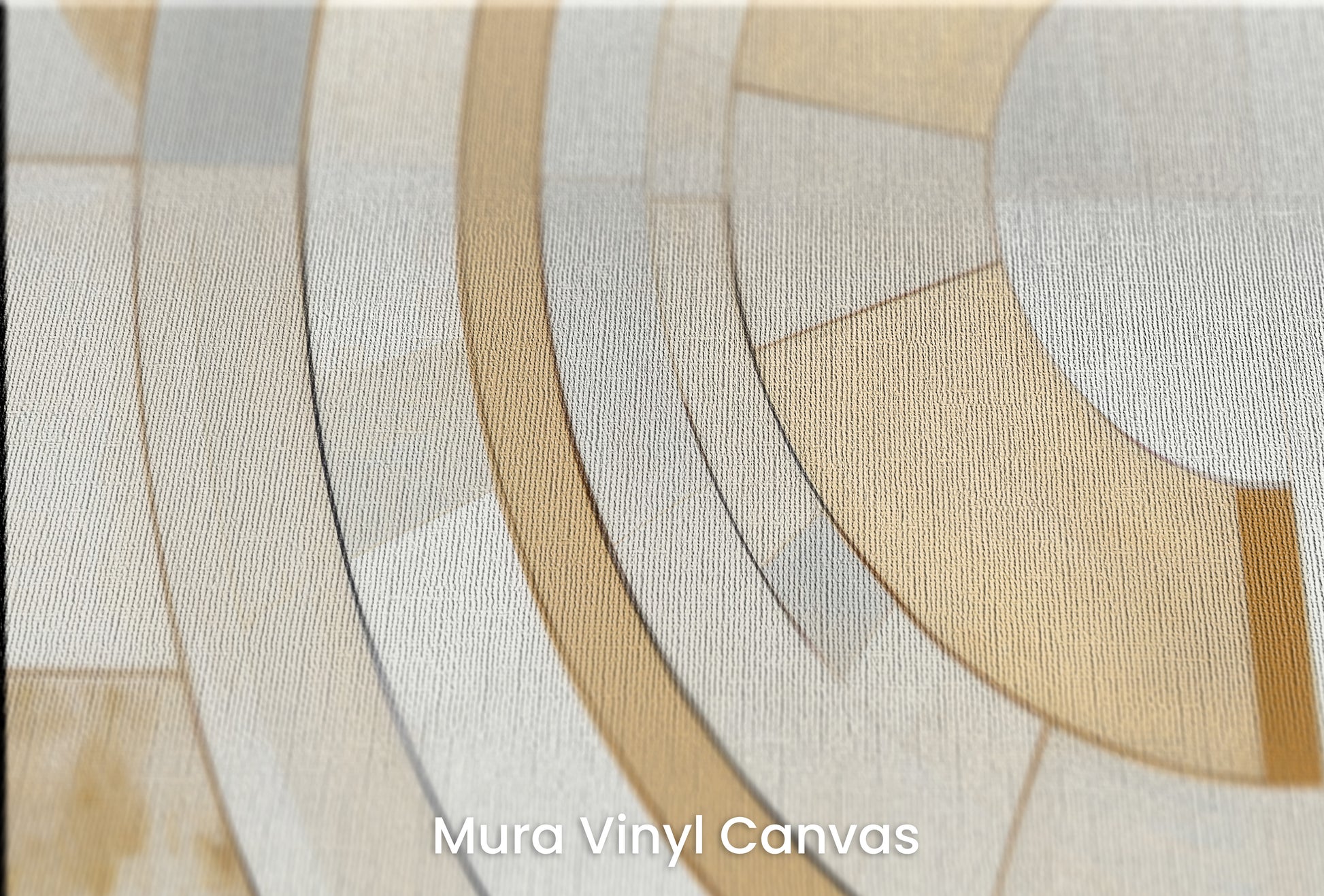 Zbliżenie na artystyczną fototapetę o nazwie GEOMETRIC ELEGANCE IN MONOCHROME na podłożu Mura Vinyl Canvas - faktura naturalnego płótna.