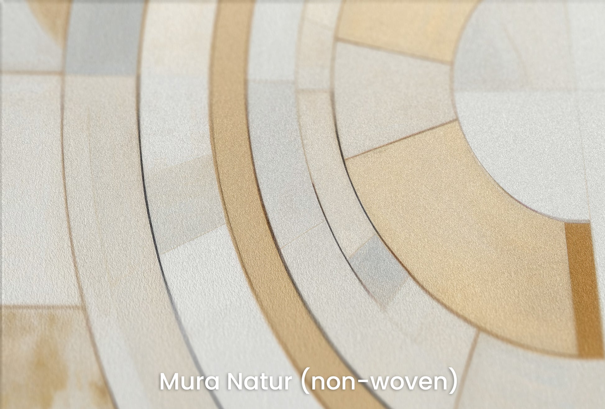 Zbliżenie na artystyczną fototapetę o nazwie GEOMETRIC ELEGANCE IN MONOCHROME na podłożu Mura Natur (non-woven) - naturalne i ekologiczne podłoże.