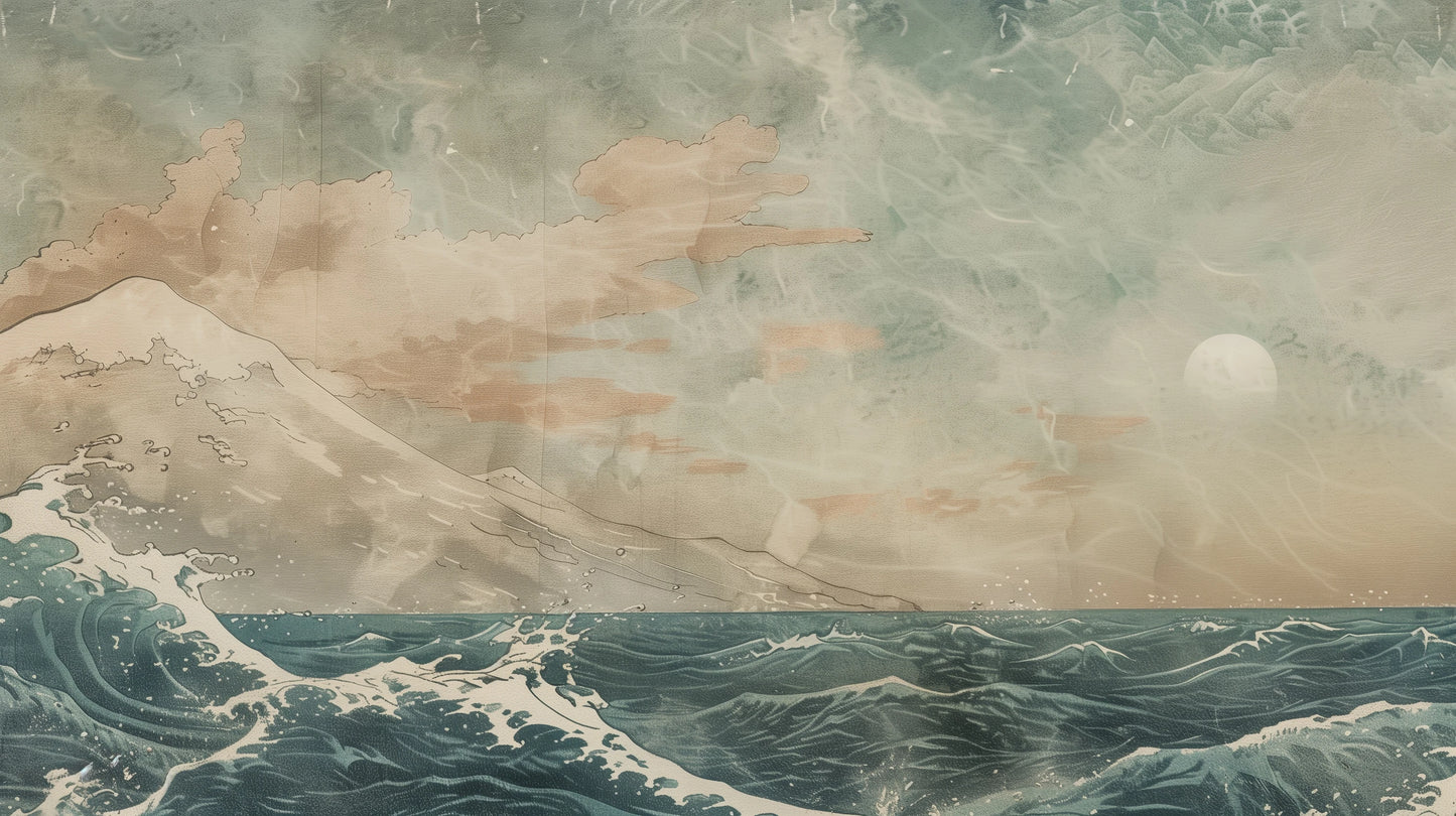 Prezentacja całego wzoru fototapety o nazwie Celestial Ocean Calm