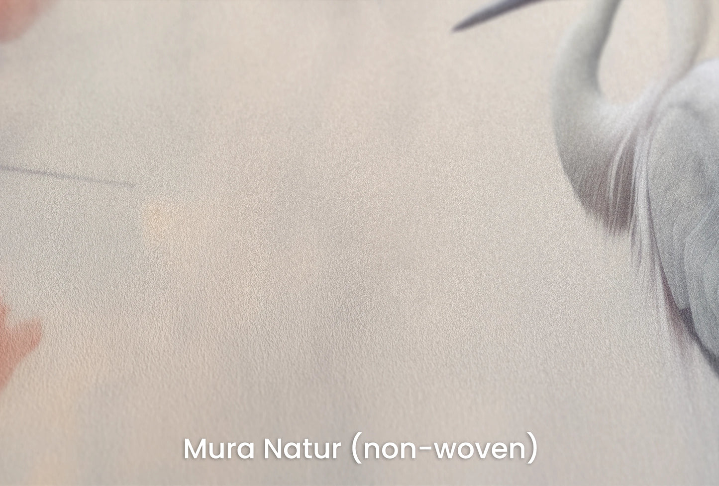 Zbliżenie na artystyczną fototapetę o nazwie Misty Blossom Scene na podłożu Mura Natur (non-woven) - naturalne i ekologiczne podłoże.