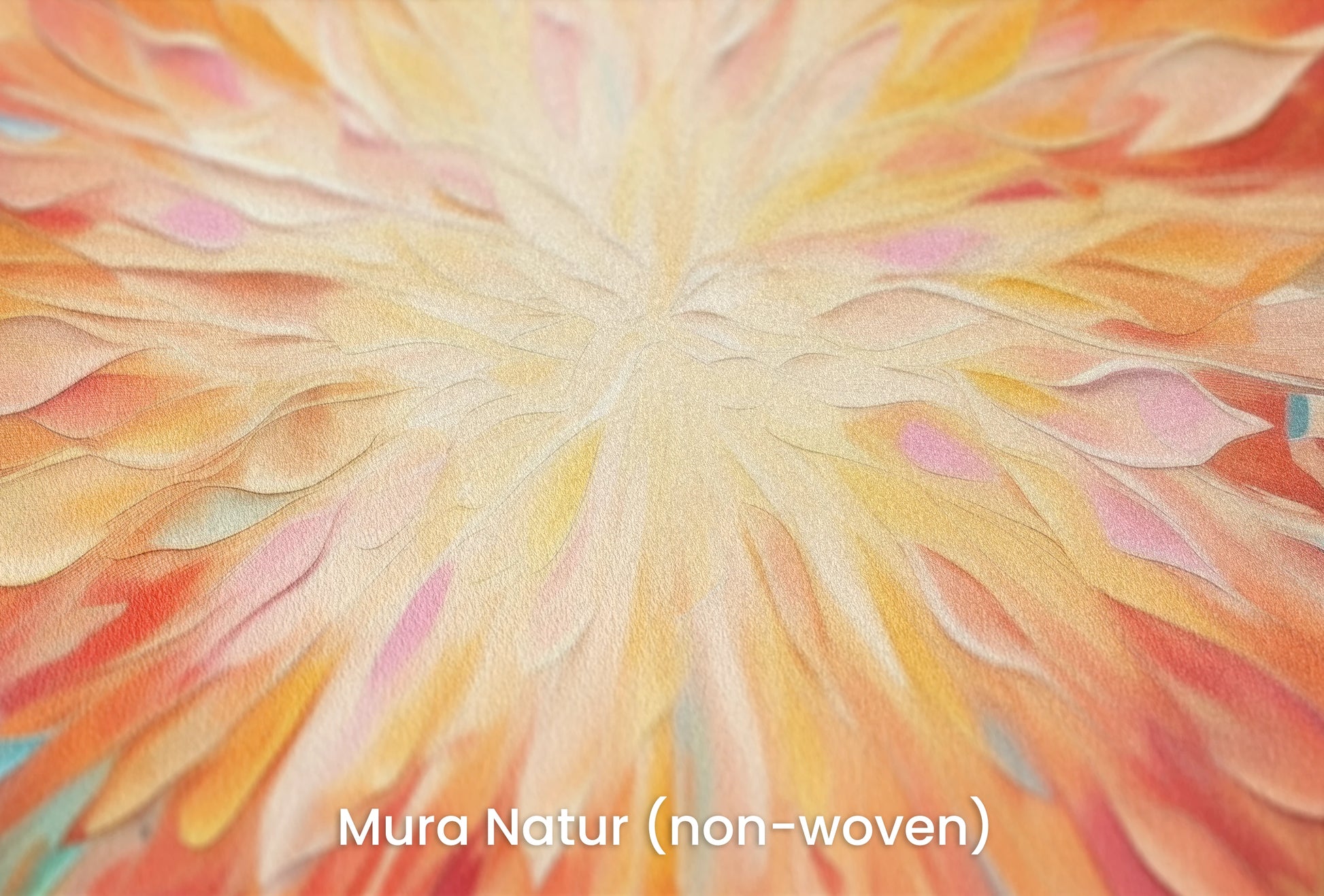 Zbliżenie na artystyczną fototapetę o nazwie Soft Luminance na podłożu Mura Natur (non-woven) - naturalne i ekologiczne podłoże.
