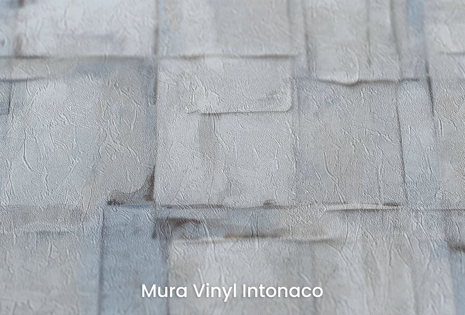 Zbliżenie na artystyczną fototapetę o nazwie Gentle Ice na podłożu Mura Vinyl Intonaco - struktura tartego tynku.