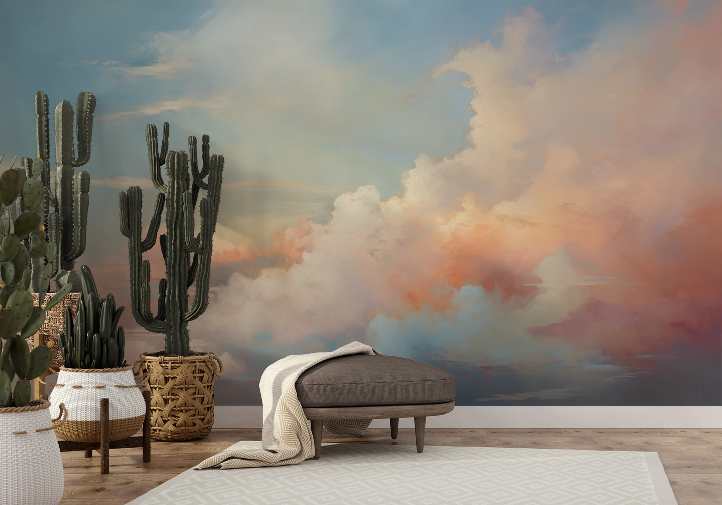 Fototapeta artystyczna o nazwie Pastel Dream #2 pokazana w aranżacji wnętrza.