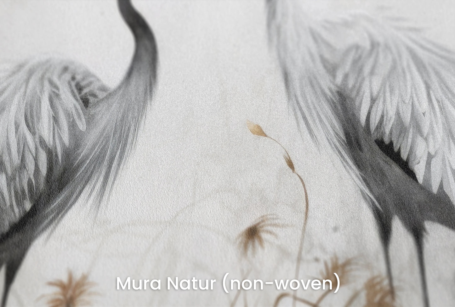Zbliżenie na artystyczną fototapetę o nazwie Serenity Waltz na podłożu Mura Natur (non-woven) - naturalne i ekologiczne podłoże.