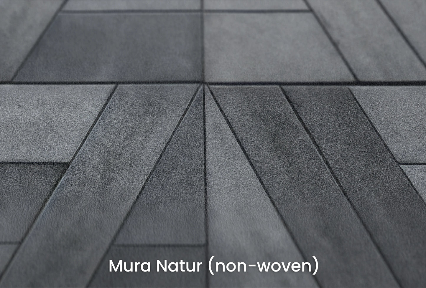 Zbliżenie na artystyczną fototapetę o nazwie Geometric Pathways na podłożu Mura Natur (non-woven) - naturalne i ekologiczne podłoże.