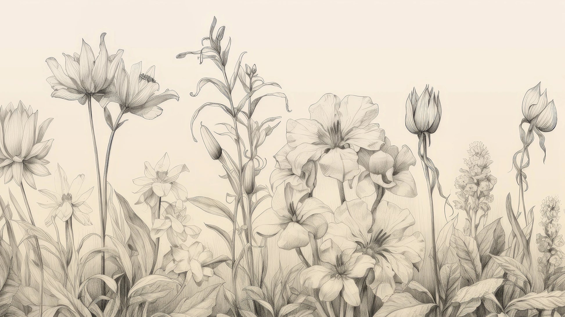 Prezentacja całego wzoru fototapety o nazwie Verdant Dreams