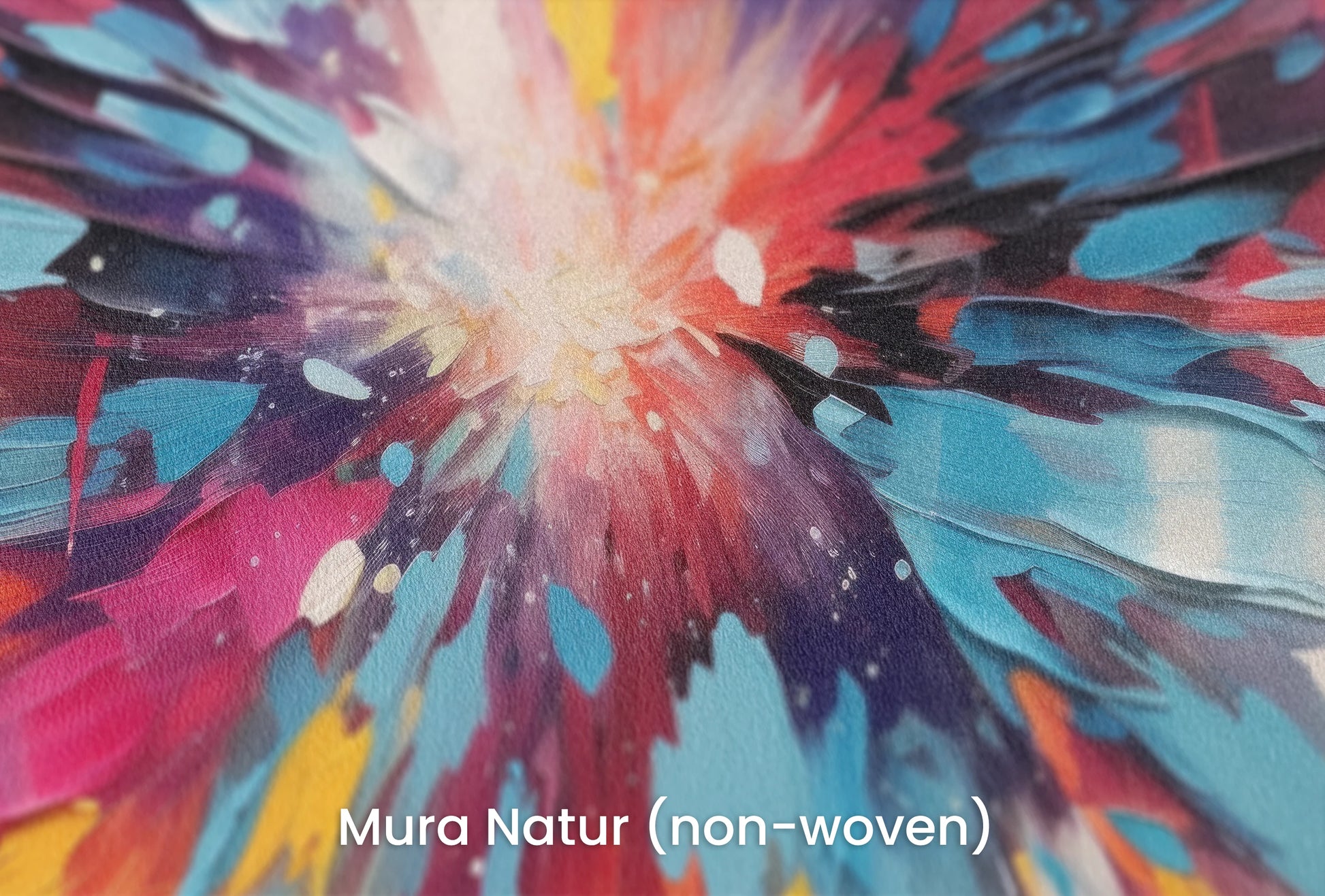 Zbliżenie na artystyczną fototapetę o nazwie Energy Flow na podłożu Mura Natur (non-woven) - naturalne i ekologiczne podłoże.