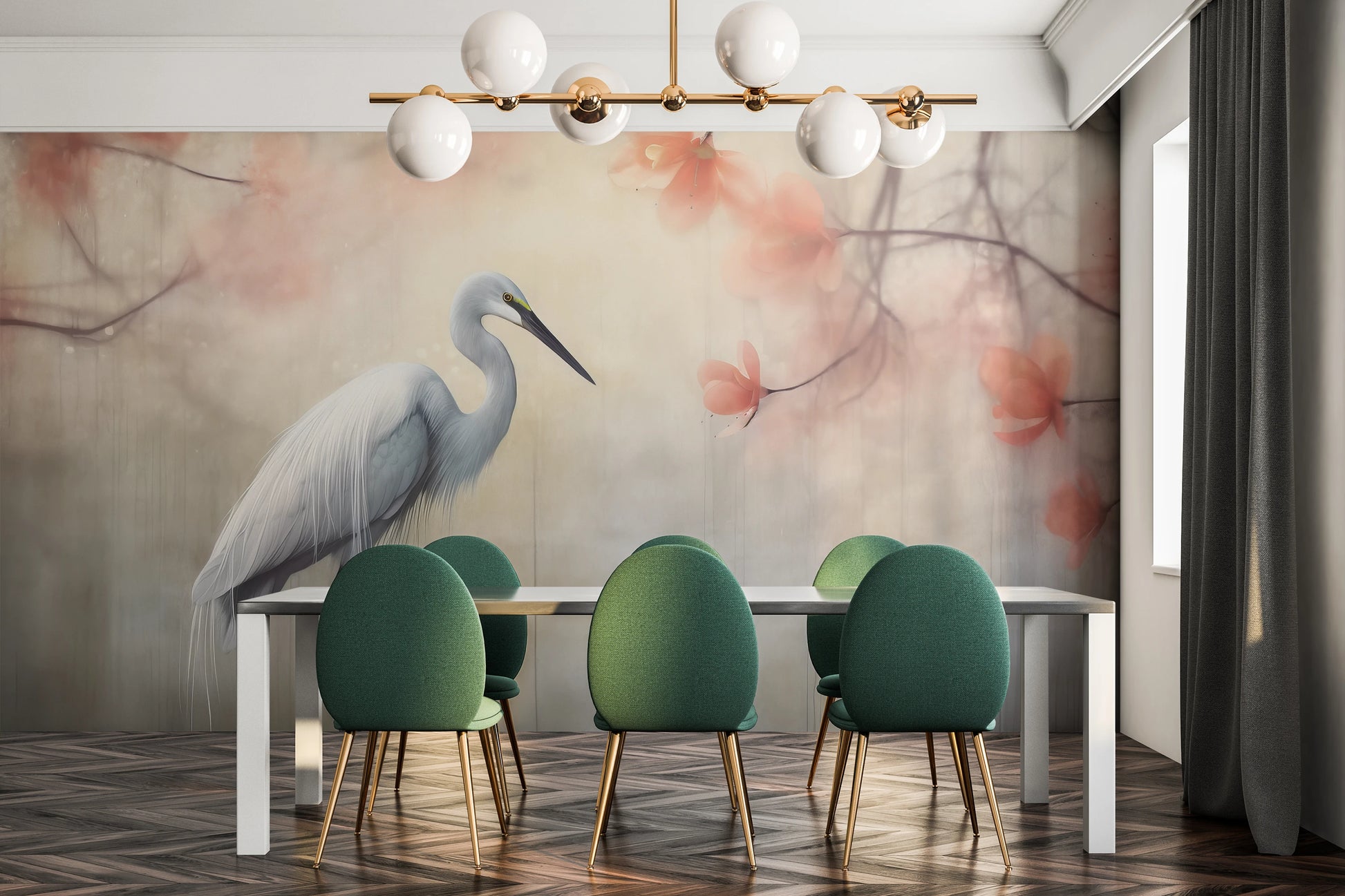 Fototapeta o nazwie Heron Elegance użyta w aranzacji wnętrza.